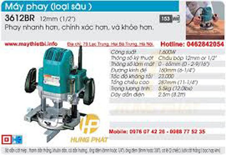 Máy soi Makita 3612BR (12MM-1600W)