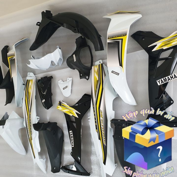 QUÀ TẶNG LÊN TỚI 300K - Có KÈM bộ TEM 3 lớp. - [TẶNG TEM] Dàn áo xe SIRIUS màu TRẮNG phanh CƠ , nhựa ABS nguyên sinh cao cấp