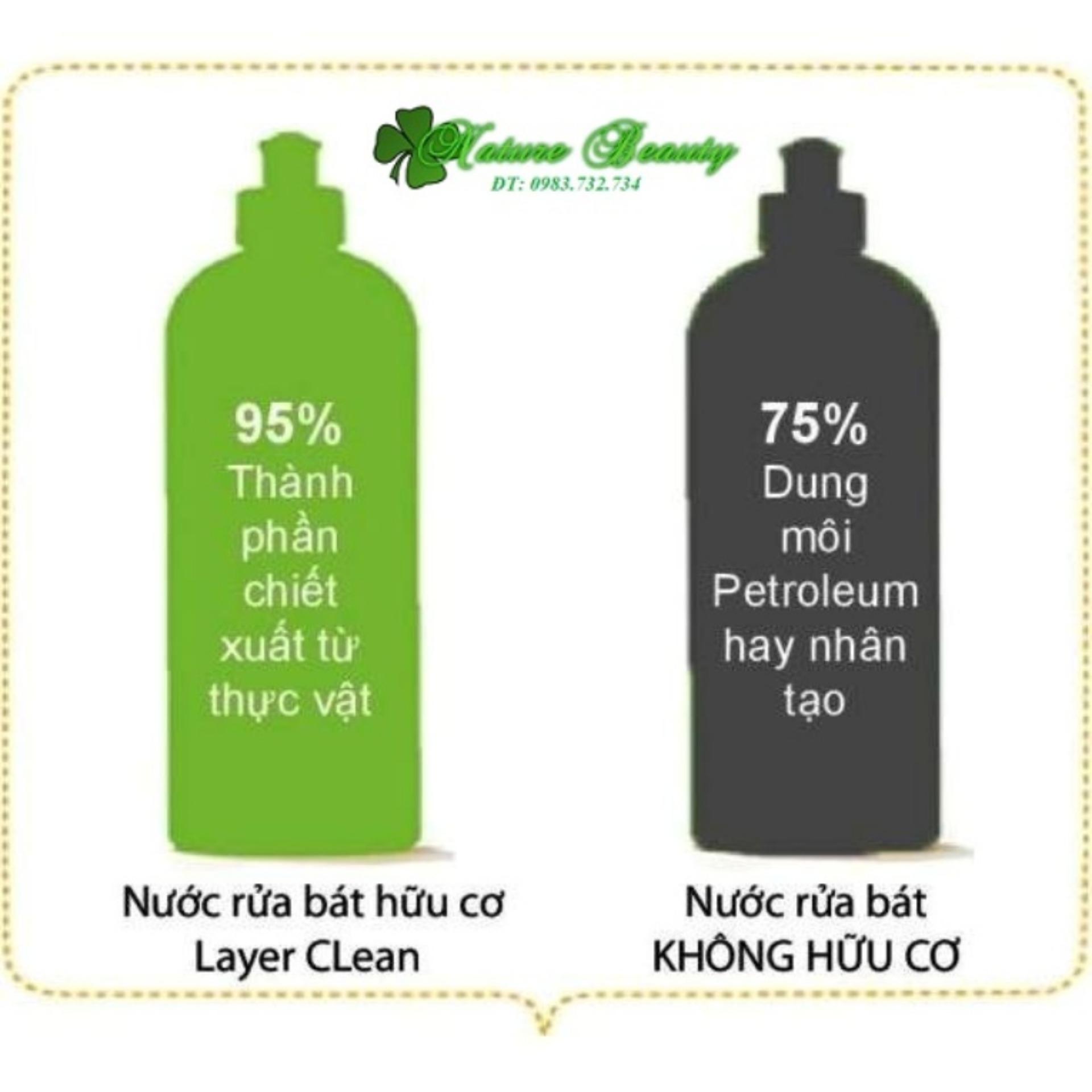 [HCM]Nước rửa chén hữu cơ Layer Clean 800ml