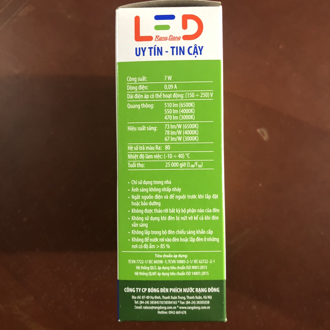 Đèn LED Âm trần Downlight Đổi màu 7W Viền Vàng Rạng Đông