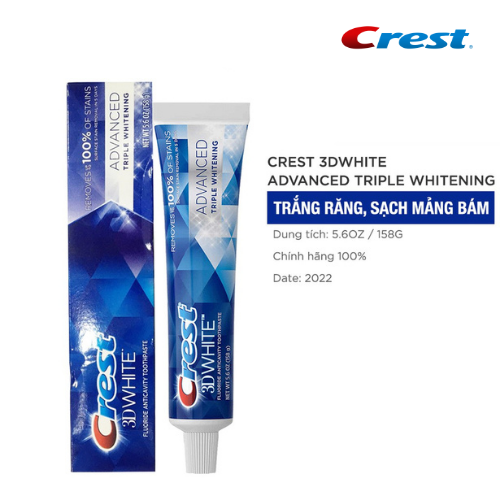 Kem đánh răng Crest 3D White Advanced Triple Whitening Của Mỹ