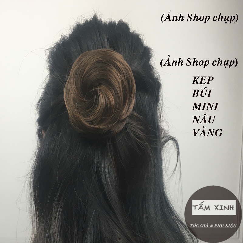 (Có ảnh thật) Búi tóc giả mini dạng kẹp tiểu thư sang chảnh