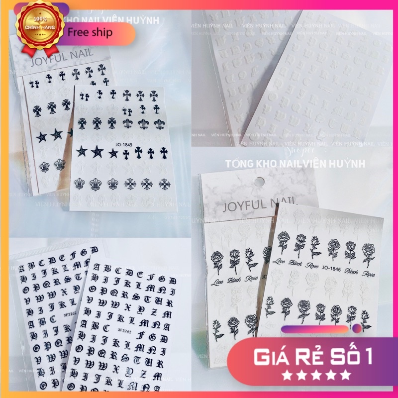 sticker hoa hồng trắng đen  hình dán móng nail