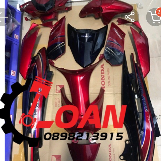FULL DÀN MÀU AIR BLADE 2008 MÀU ĐO ĐEN ZIN CHÍNH HÃNG HONDA