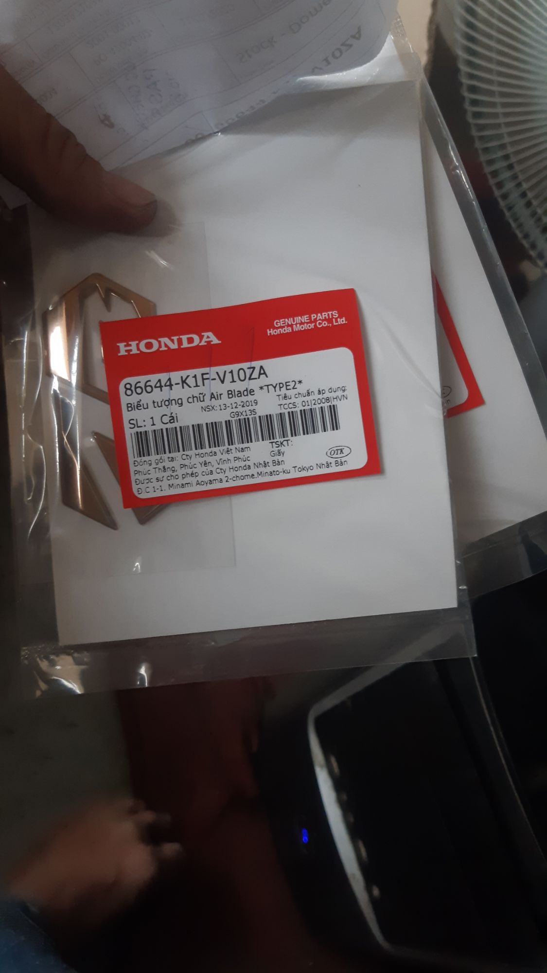 [HCM]Tem LOGO AIRBLADE 2020 zin hãng