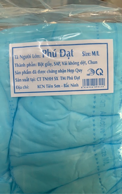 Tã Dán Người Lớn Bịch 10 Miếng Phú Đạt Size M/L