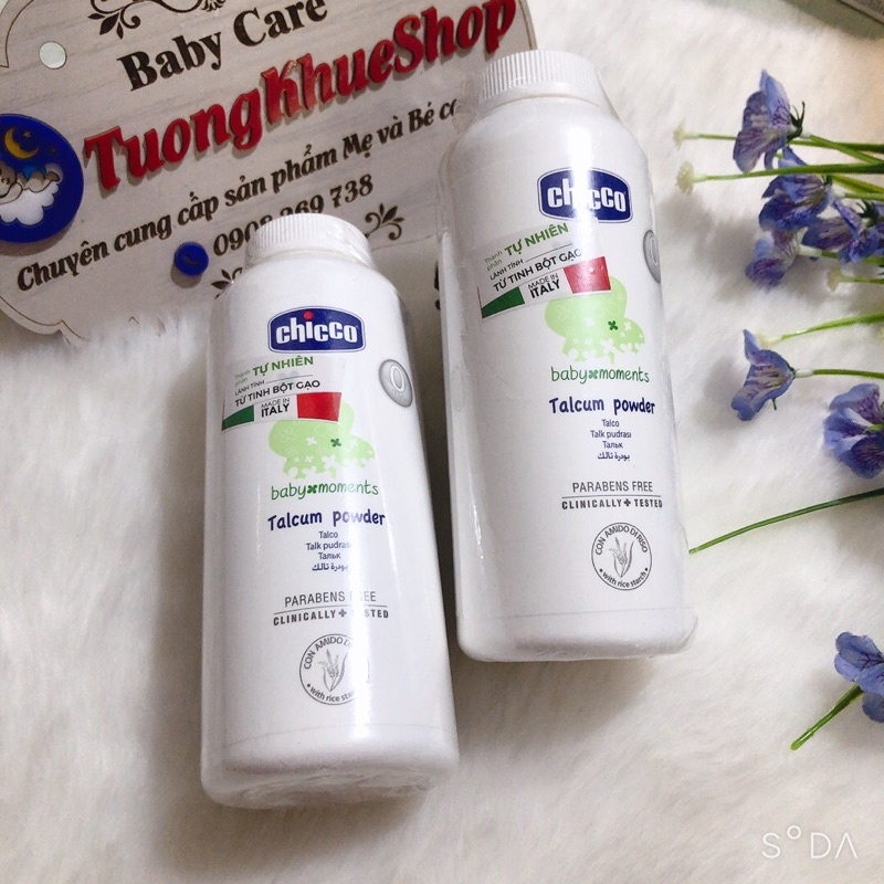 Phấn rôm tinh bột Gạo Chicco cho bé 150g - Italia
