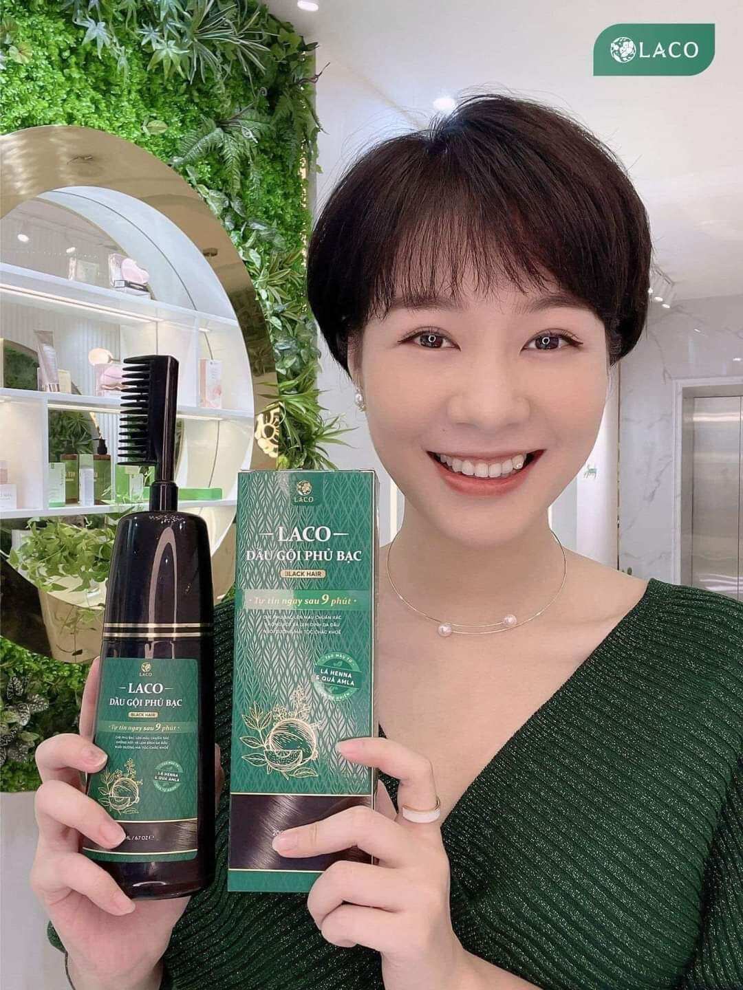 [CHÍNH HÃNG] DẦU GỘI PHỦ BẠC LACO BLack Hair 200ml giúp tóc đen sau 9 phút