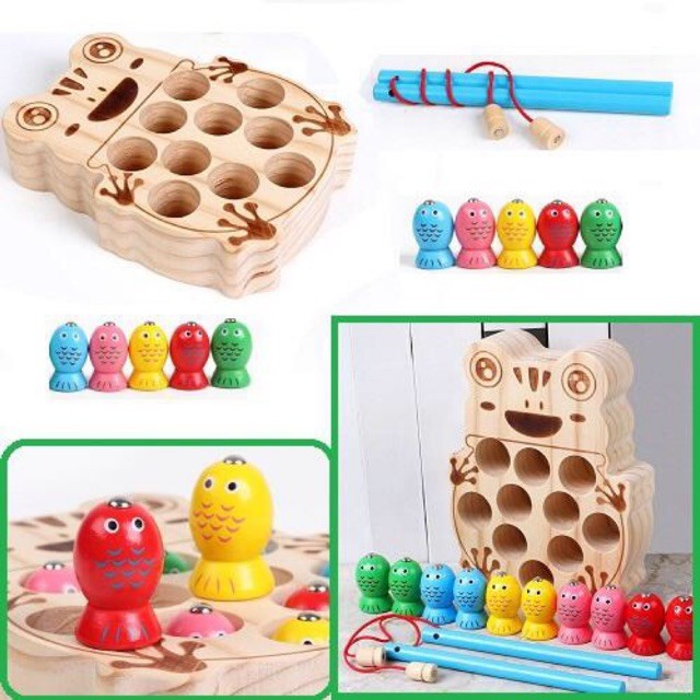 Đồ Chơi Gỗ Câu Cá Khay Ếch