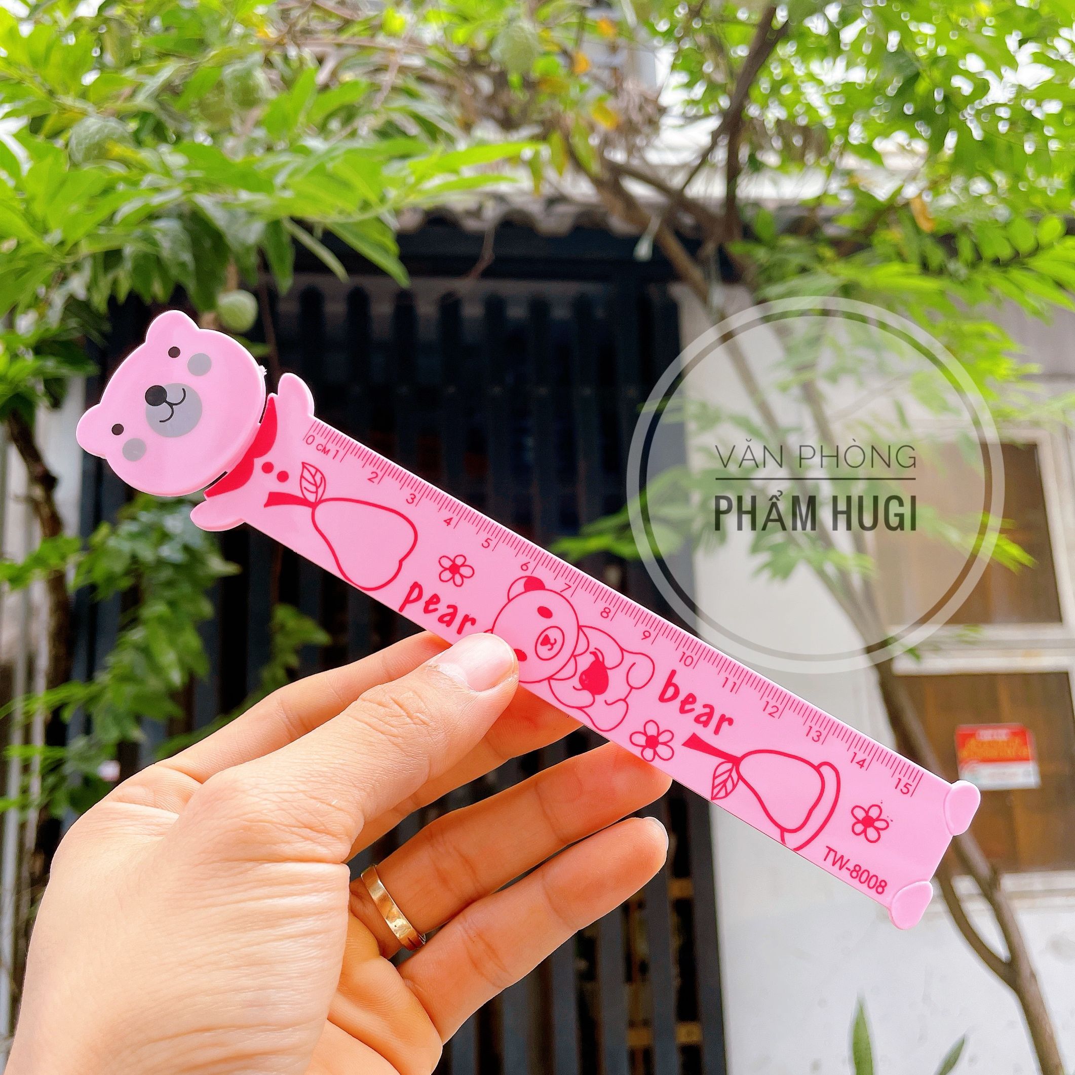 Thước kẻ nhựa 15cm hoạt hình dễ thương