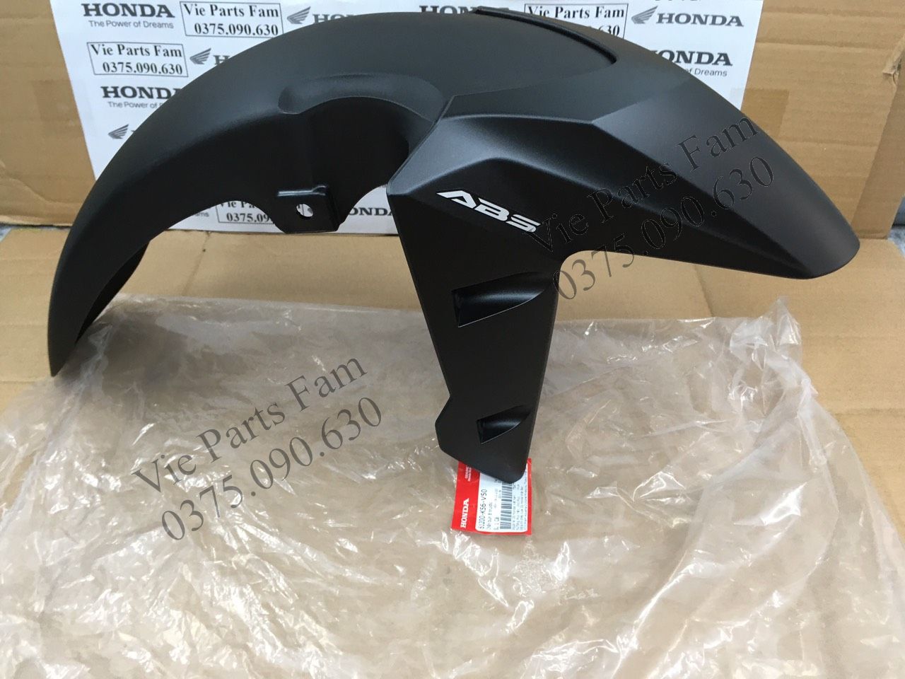 Bộ dè, bộ chắn bùn trước winner x màu đen nhám chính hiệu honda motor vn