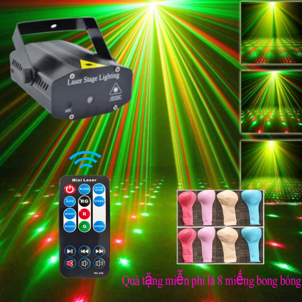 Angelila Máy chiếu laser LED Đèn vũ trường Đèn flash tự động Đèn flash RGB Âm thanh được kích hoạt Đèn vũ trường