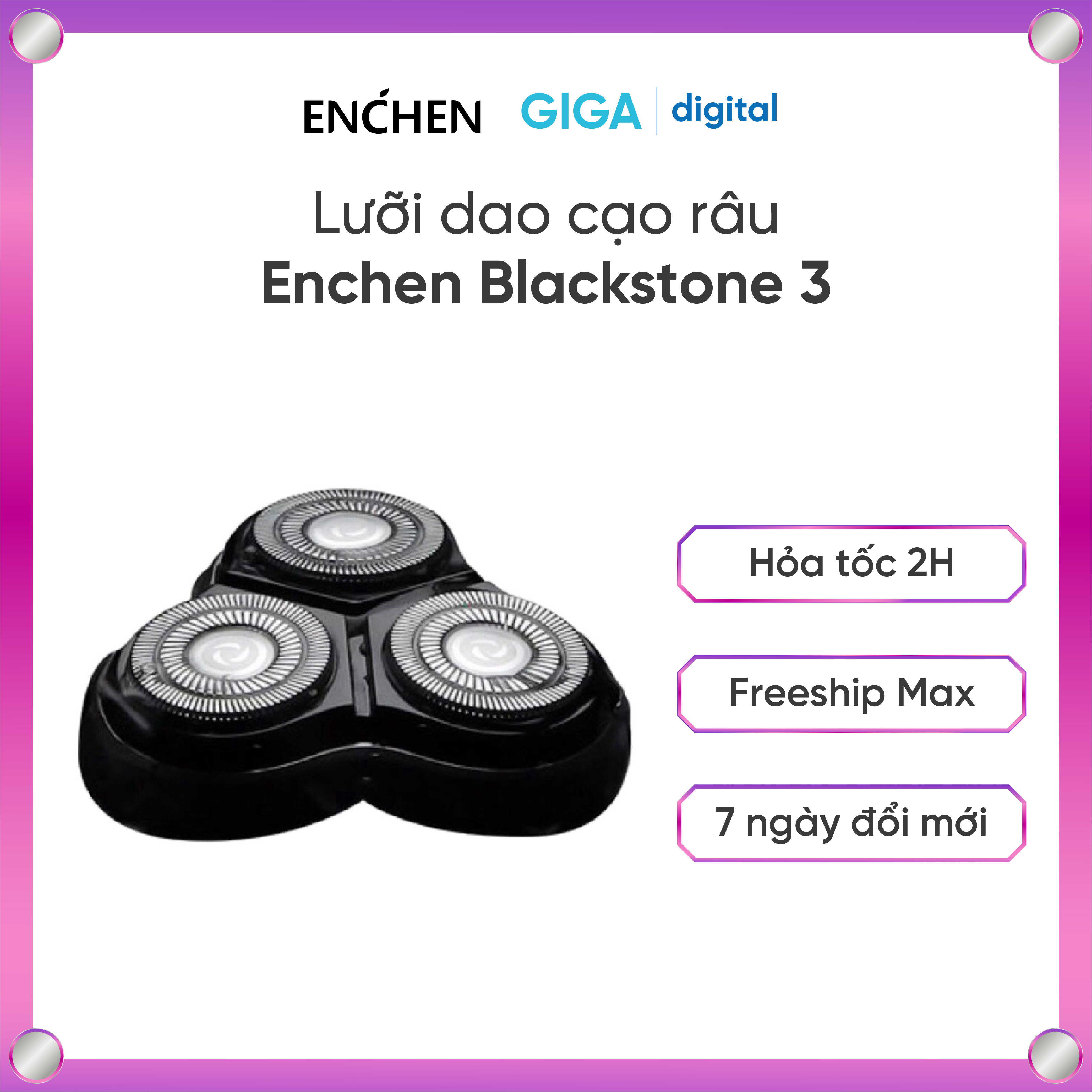Lưỡi dao cạo râu Enchen Blackstone 3 sử dụng đầu cắt veneer mịn, lưỡi mài tự động xoay 360 độ