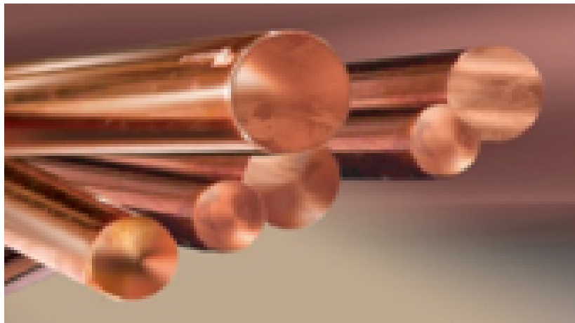 Đồng Thau Thanh Tròn Màu Đỏ