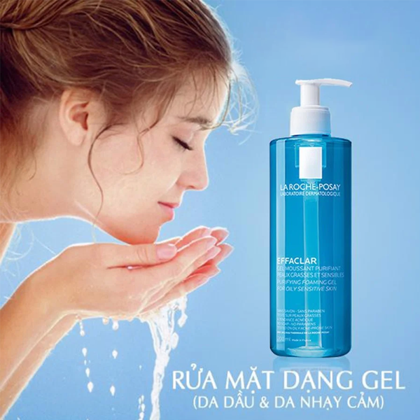 Sữa rửa mặt La Roche-Posay Effaclar Purifying Foaming Gel cho da dầu, mụn 400ML