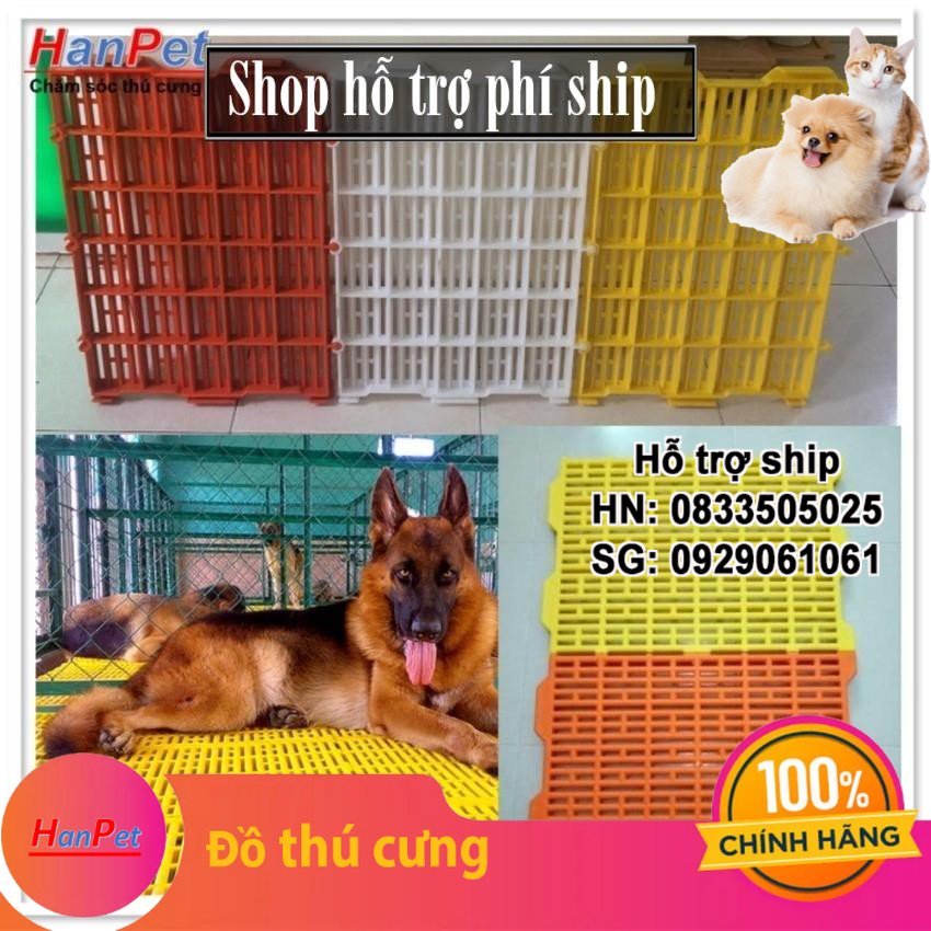 Hanpet - Sàn nhựa vàng lót chuồng Tấm lót sàn ( loại dày nặng 1,4kg) tấm nhựa lót sàn chó mèo- HP11021TC