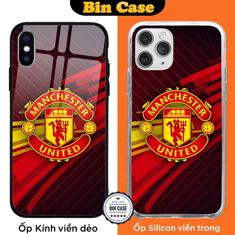 ⚽Ốp logo Manchester United cực hot ⚽Ốp cho nam siêu đẹp iphone 13 12 11 Pro Max 6s 6 7 8 Plus X Xr Xs Max BONGDA014