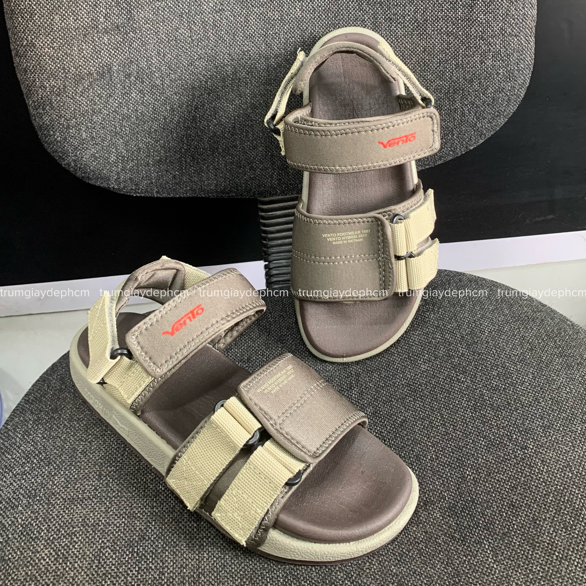 GIÀY SANDAL VENTO CHÍNH HÃNG [MẪU MỚI 2023] MÀU BE SẪM [SANDAL NAM NỮ] SD10110
