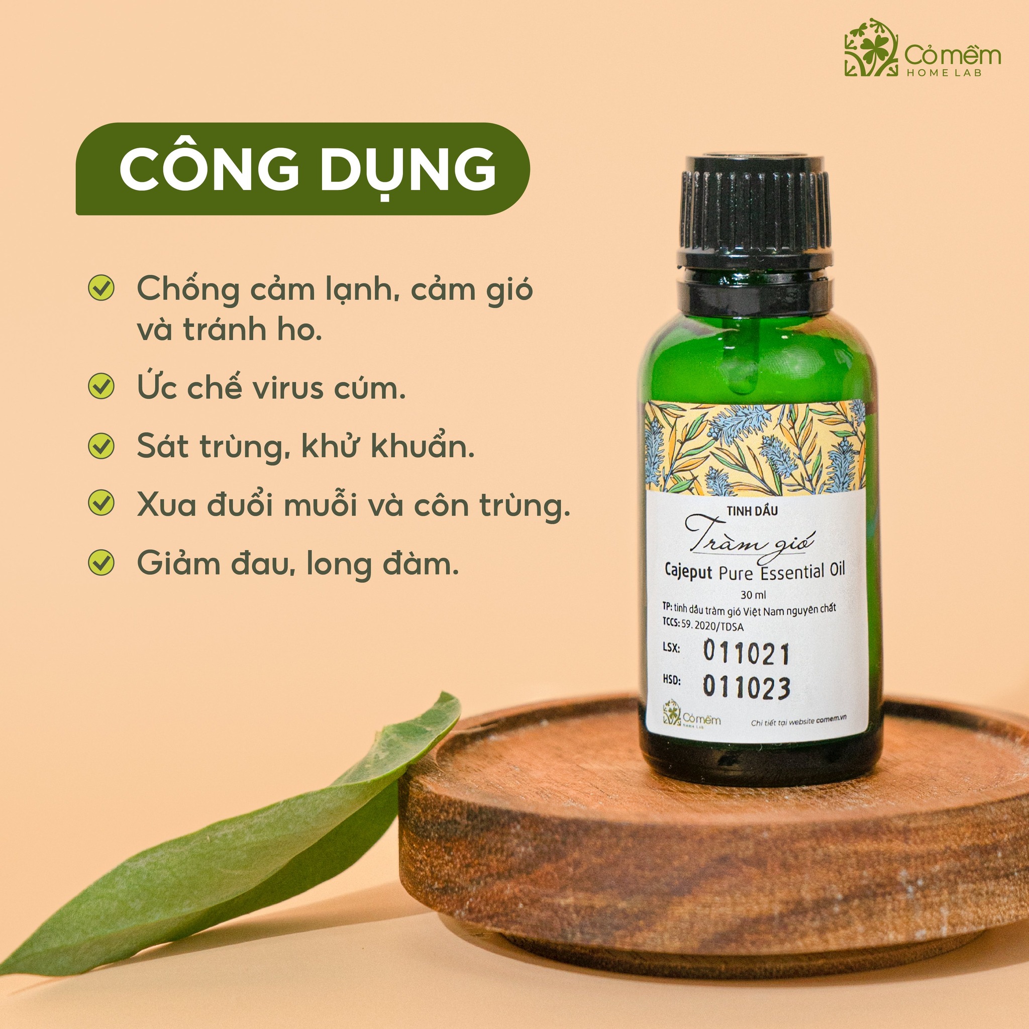 Pure Melaleuca Essential Oil Soft Grass
