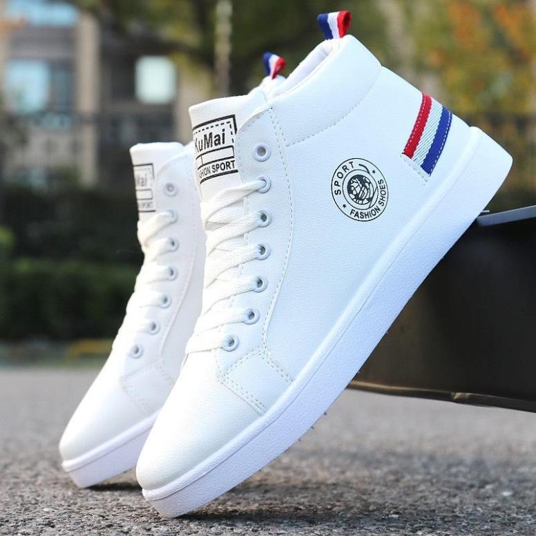 (Có 2 Màu) Giày cao cổ da nam thời trang - Fashion gót hình cờ giá rẻ