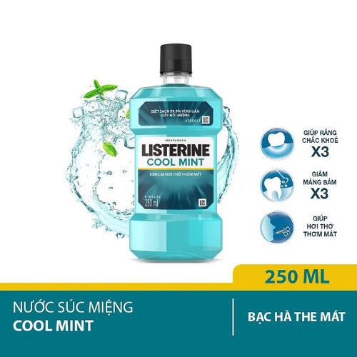 Nước Xúc Miệng Listerine Cool Mint Thái Lan 250ML