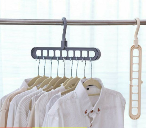 [HCM]MÓC TREO ÁO QUẦN 2 CHIỀU ĐA NĂNG 9 LỖ