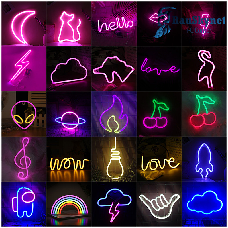 Đèn led neon trang trí phòng, decor phòng ngủ - phòng game
