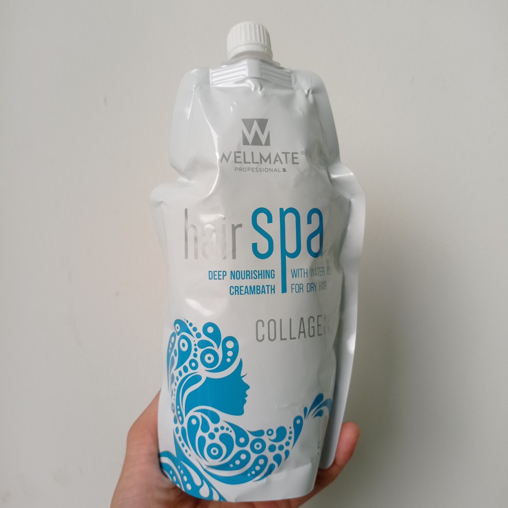 Kem hấp phục hồi tóc khô xơ hư tổn Wellmate Hair Spa Deep Nourishing Creambath 500ml