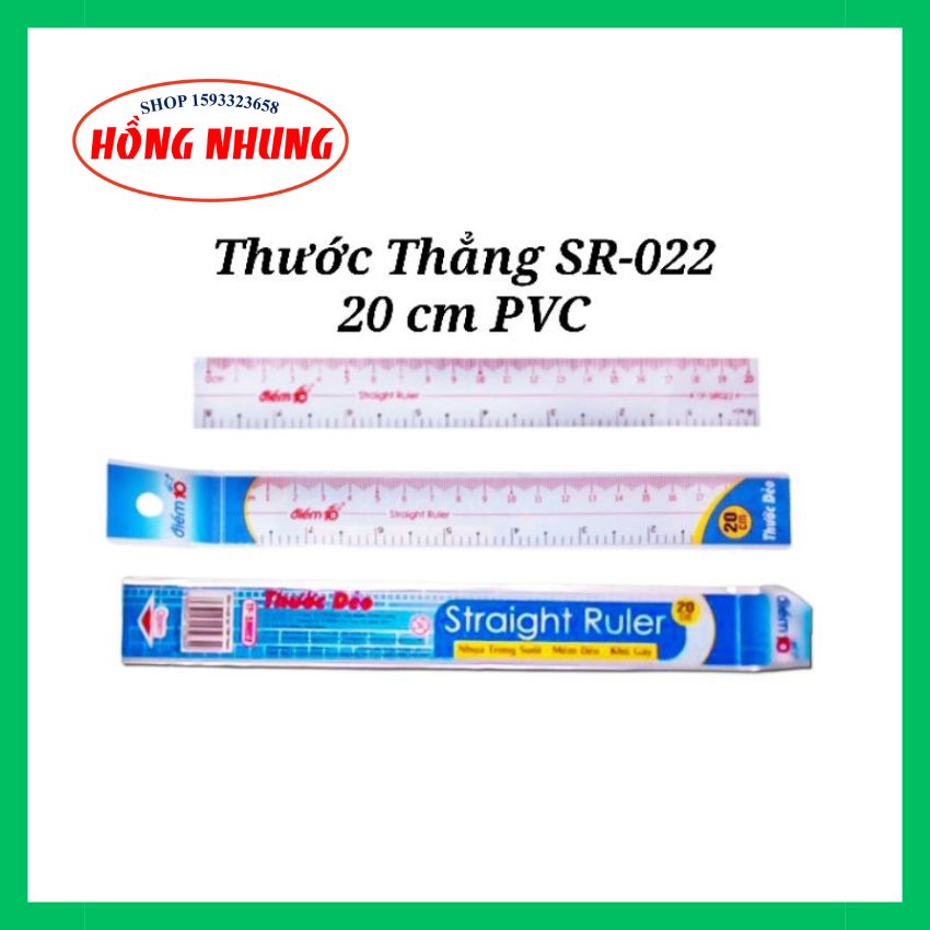 [ Mới] Thước dẻo PVC Điểm 10, dài 20 - 30 cm SR021/ SR022.