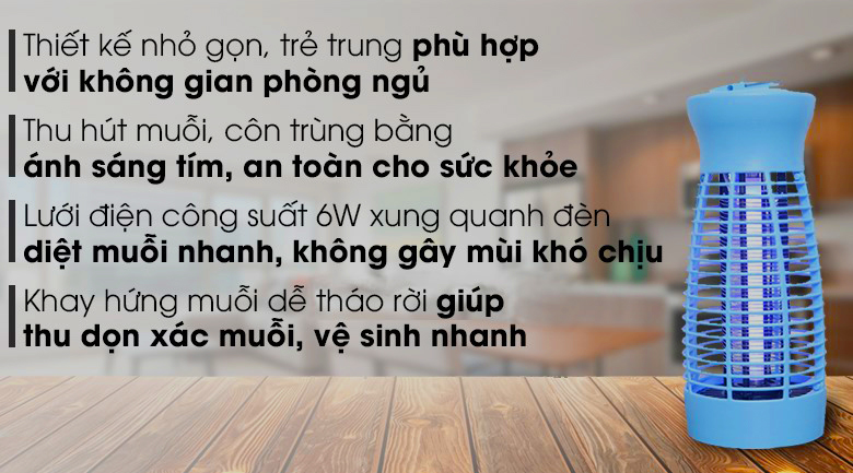 Đèn bắt muỗi COMET CM069,  đèn phát tia UV thu hút diệt muỗi hiệu quả, vô hại với cơ thể người ,bảo hành 6 tháng 1 đổi mới 1