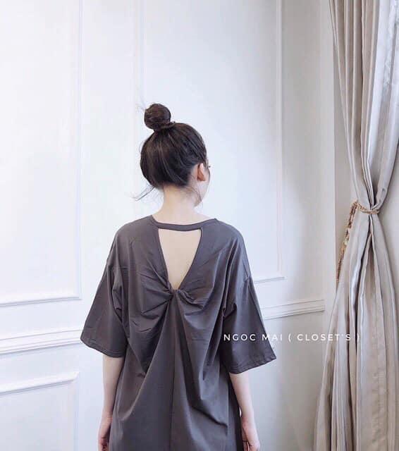 [MeBeBin] Váy Suông Xoắn Lưng in Chữ