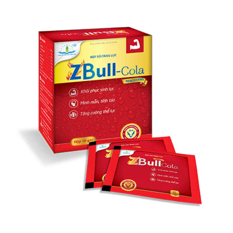 Bột sủi tăng lực ZBULL Cola ( Hộp 10 gói) nhập khẩu