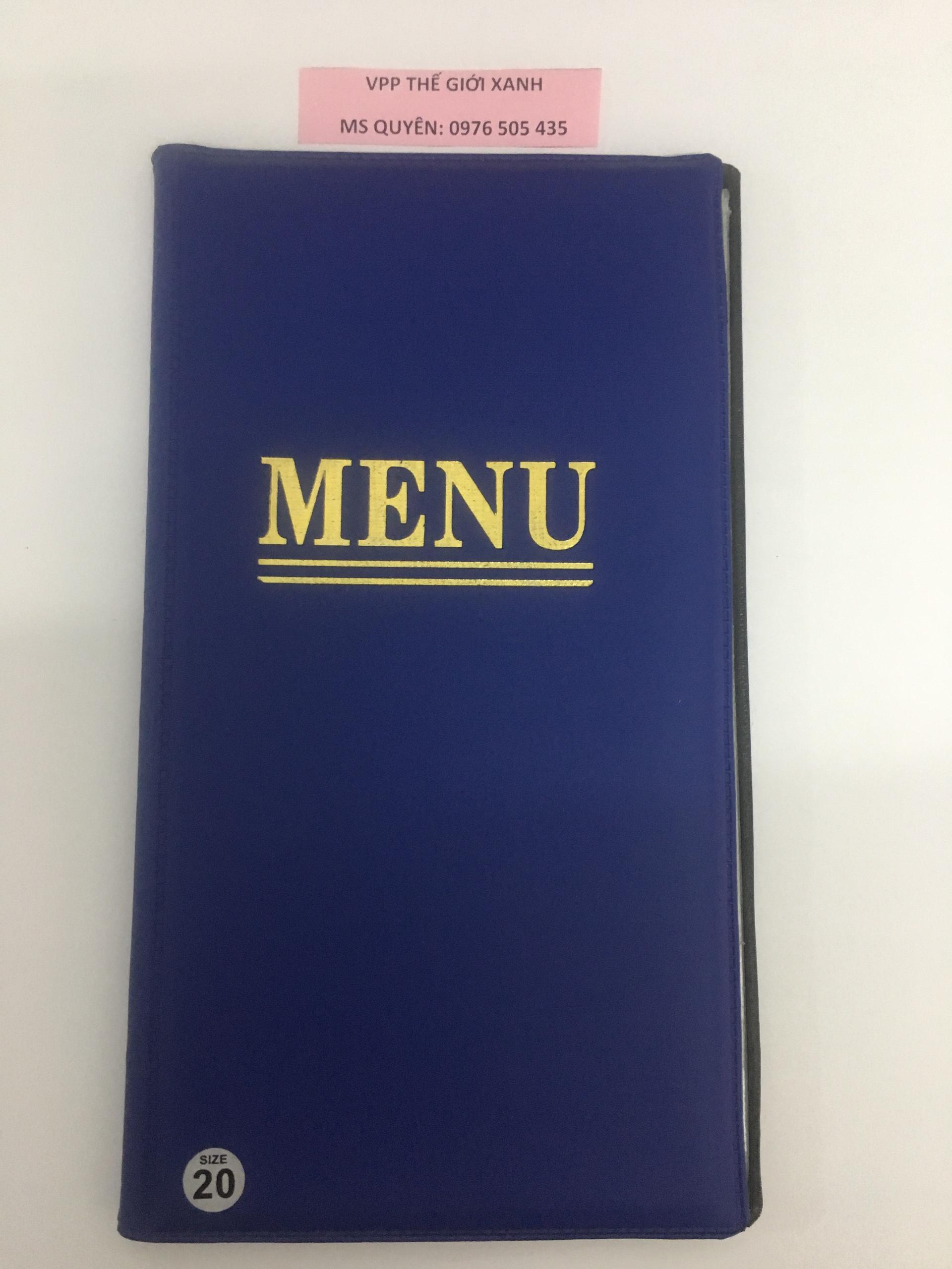 Menu da đặc biệt A6 10 lá - 20 lá (14*25cm)