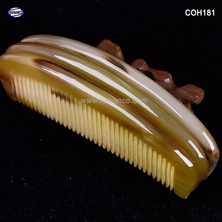 Lược Sừng xuất Nhật - Múi bưởi nhỏ gọn có thể bỏ túi (Size: S- 11cm) COH181 - Horn Comb of HAHANCO