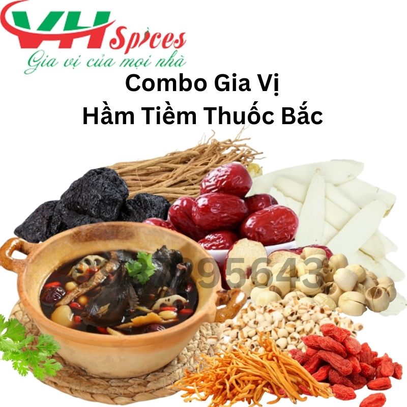 Combo gia vị hầm tiềm thuốc bắc gói 90g việt hiệp
