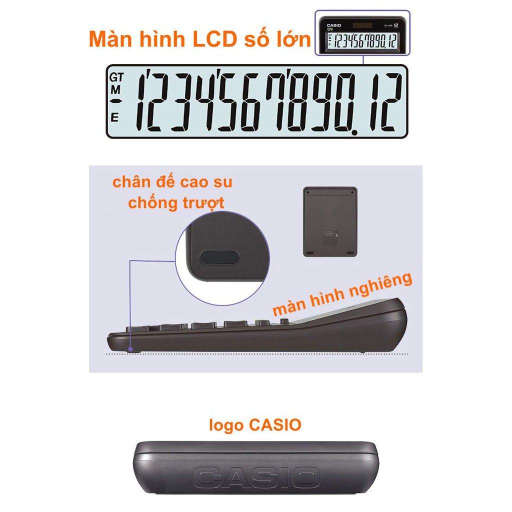 Máy tính Casio DX-120B để bàn cỡ trung, BH 7 năm