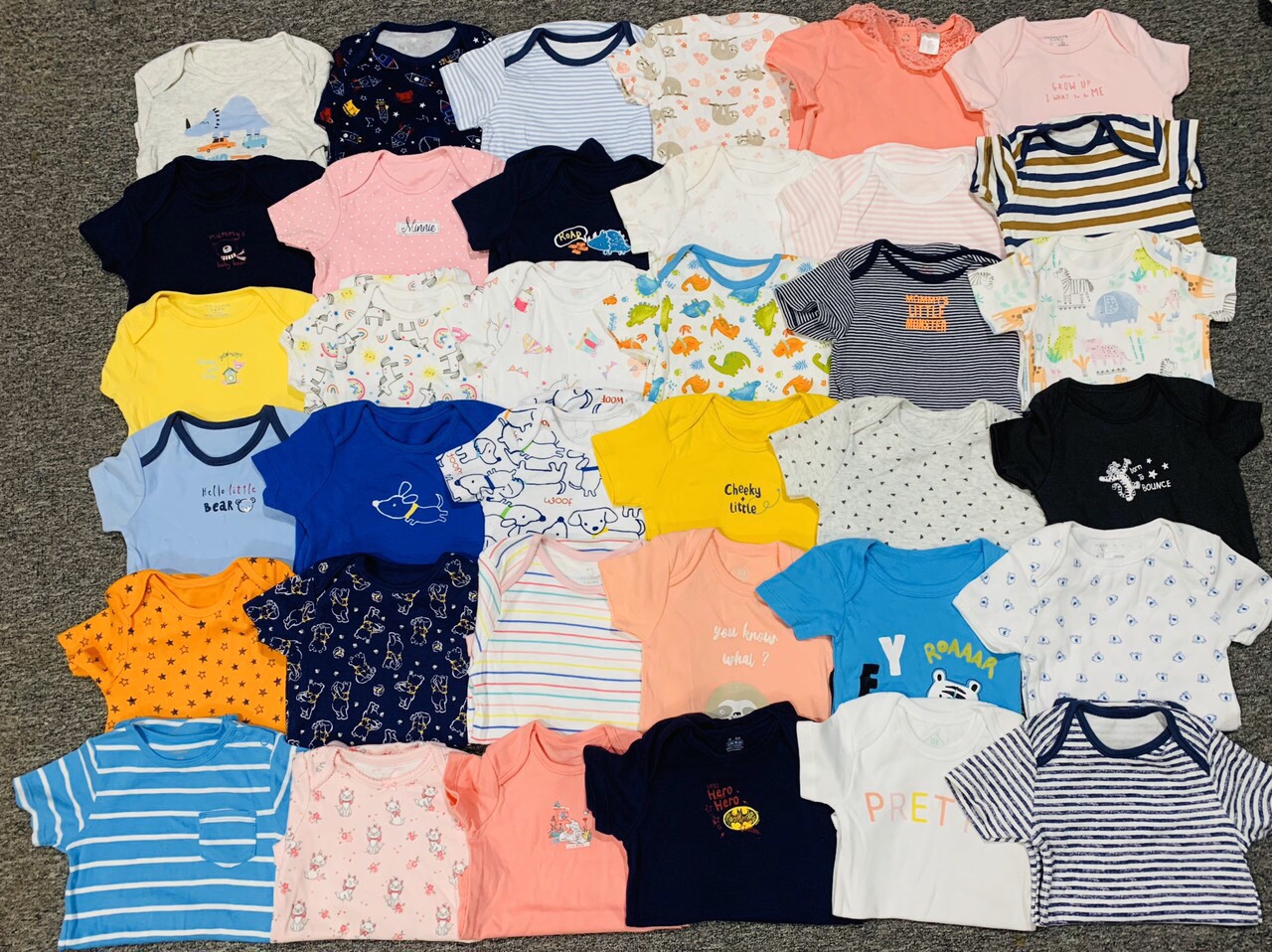Combo 5 bộ bodysuit tay ngắn bé trai