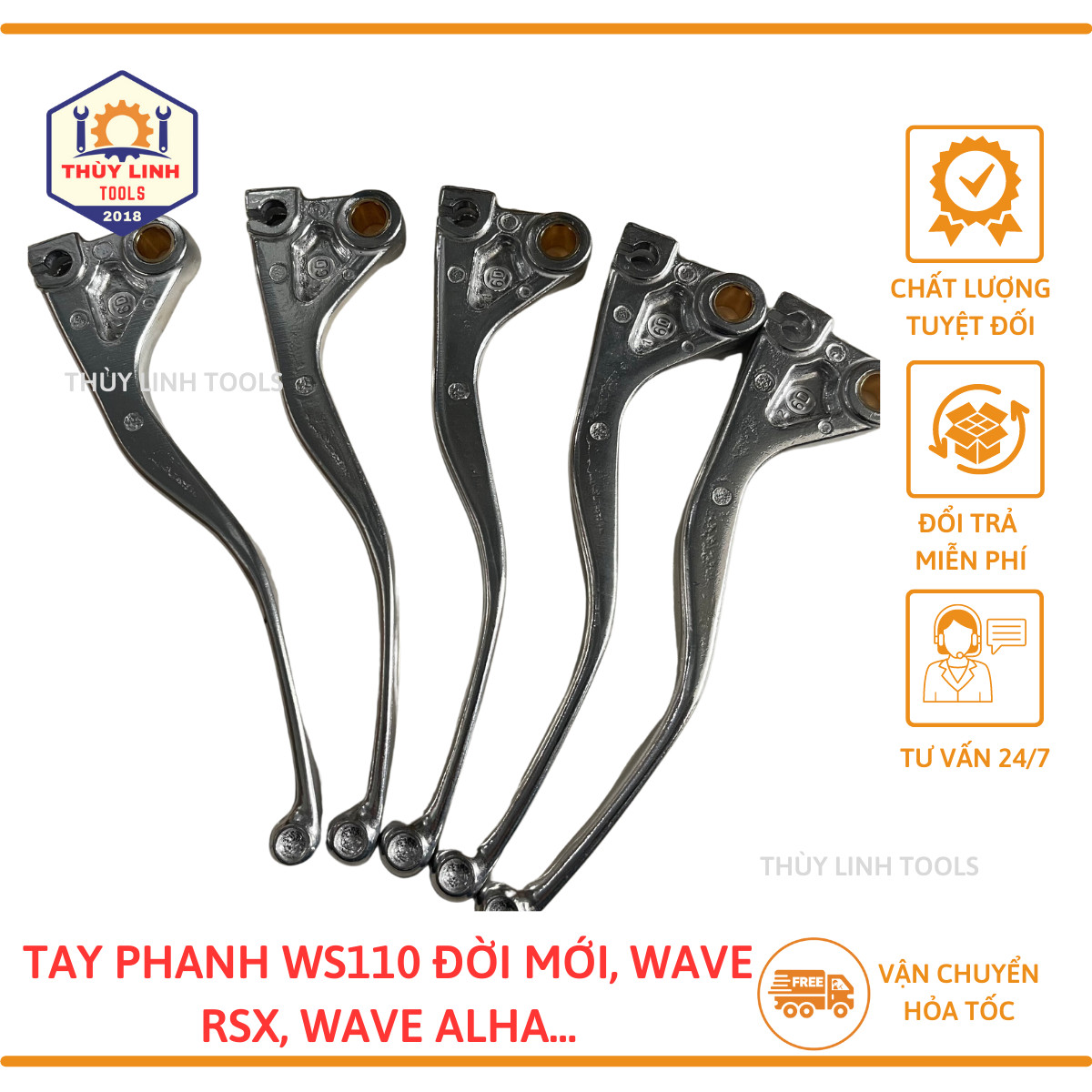 Tay thắng xe Wave A đời 2017,2018,2019, Honda-dream đời mới Thùy Linh Tools