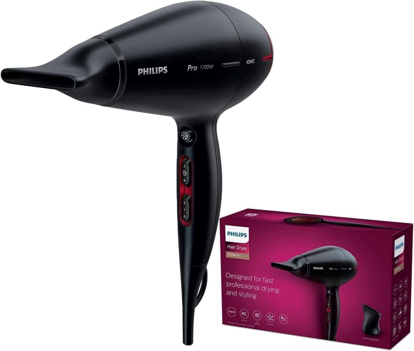 Máy sấy tóc philips prestige pro hps910/00 màu đỏ đen