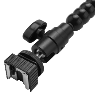 New flexible dual arm hot shoe flash bracket mount holder for canon nikon pentax macro shot camera accessories 6