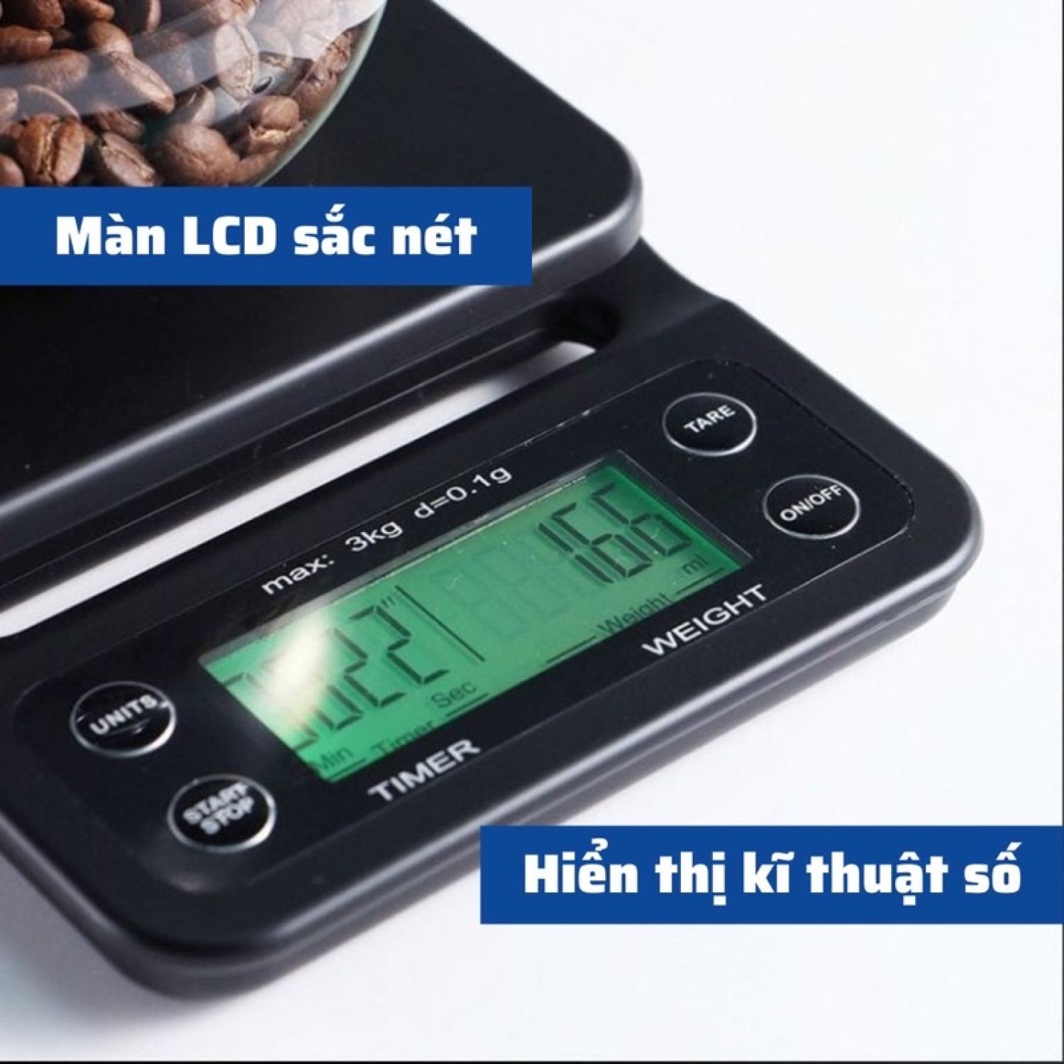 Cân Tiểu Ly Điện Tử Cao Cấp TIMER SCALE 0.1-3Kg