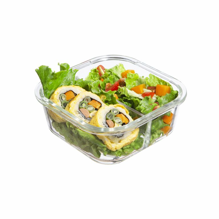 Hộp thủy tinh vuông Nikko 520ml và 800ml (2 ngăn)