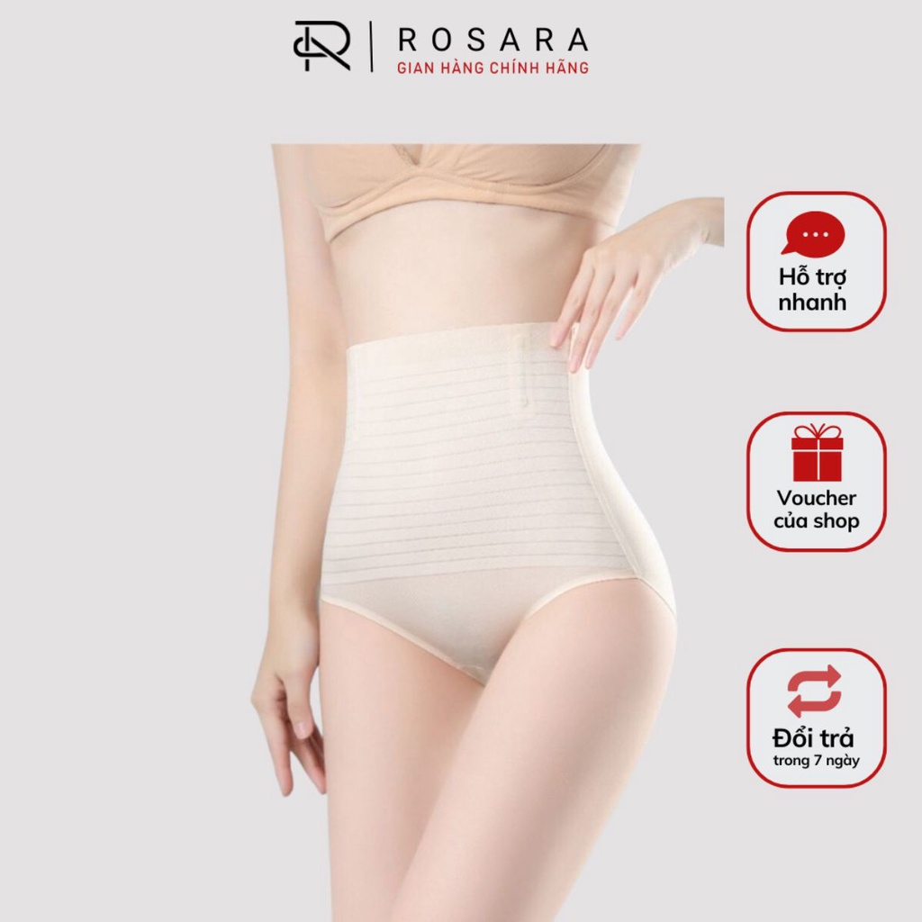 Quần Gen Nịt Bụng Tàng Hình Giảm Mỡ Bụng Eo Thon Siêu Mỏng Mát Mềm Rosara