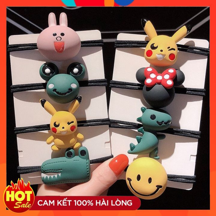 Cột tóc xinh phong cách CHIBI siêu kute biến tấu Mix thành Vòng tay xinh - Có 4 mẫu - Rẻ sập sàn Lazada - Mẫu HOT Cột tóc, buộc tóc nữ Hàn quốc giá rẻ