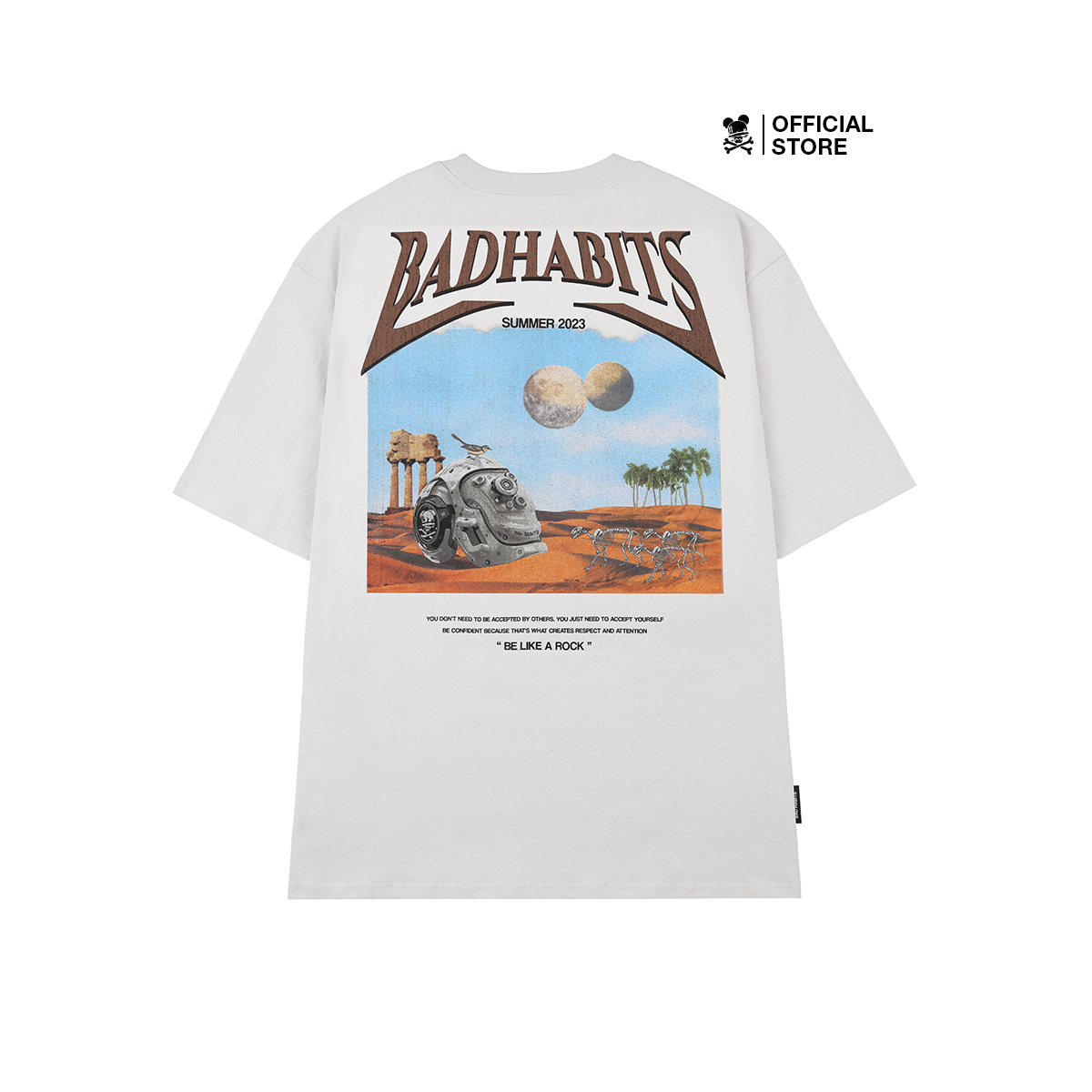 Áo thun unisex bad habits - sand b-rock desert tee - local brand chính hãng
