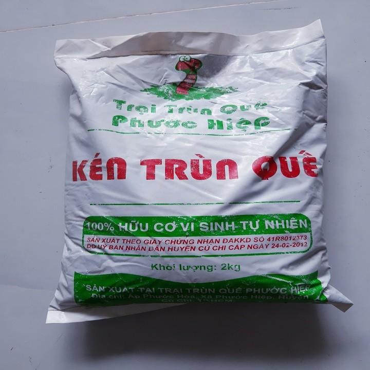 Phân kén trùn quế cải tạo đất trồng gói 2kg