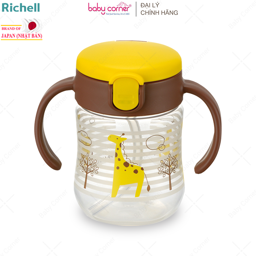 Bình Ống Hút T.L.I RICHELL 200ml, Từ 7 Tháng Tuổi