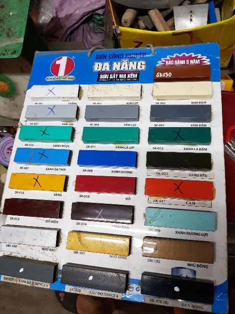 Sơn sắt mạ kẽm epoxy 2 thành phần (sơn số 1 việt nam) các màu