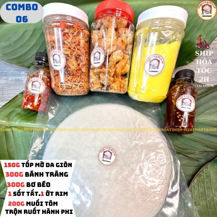 Bánh Tráng Phơi Sương- Bánh Tráng Trắng + Bánh Dẻo Tôm + Muối Ruốt Hành Phi + Bơ Béo -C02- ĂN LÀ MÊ - SHOP MINIMART 02