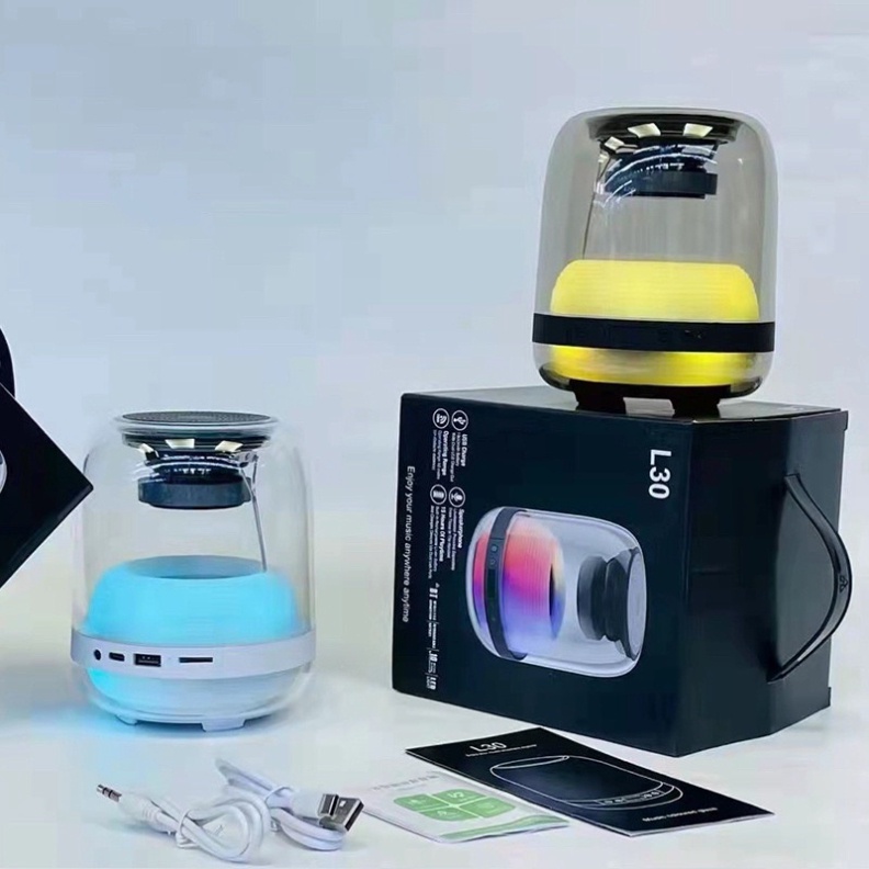 Loa bluetooth đèn LED L30 Loa Bluetooth L30, Loa Bluetooth Mini Có Đèn LED Loa Bluetooth Đèn Led L30 Âm Bass Siêu Ấm